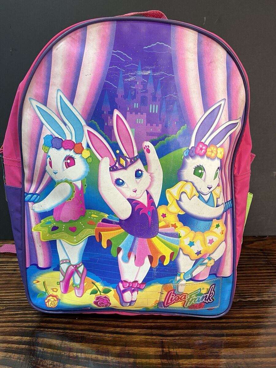 Ballerina Bunnies Lisa Frank Backpack VTG 90s Y2K Multicolor Ballerina Bunnies Lisa Frank Backpack VTG 90s Y2K Multicolor