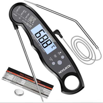 Instant Read Digital Meat Thermometer Fast for Kitchen Food Cooking BBQ Grilling