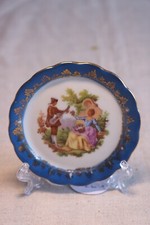 (127) Limoges Small  Fragonard Courting Couple Ceramic Plate Free P&P in uk
