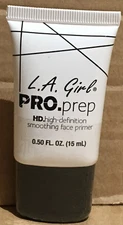 L.A. Girl Pro Prep HD Face Primer Clear 0.5 FL OZ Make Up Foundation Lot of 2