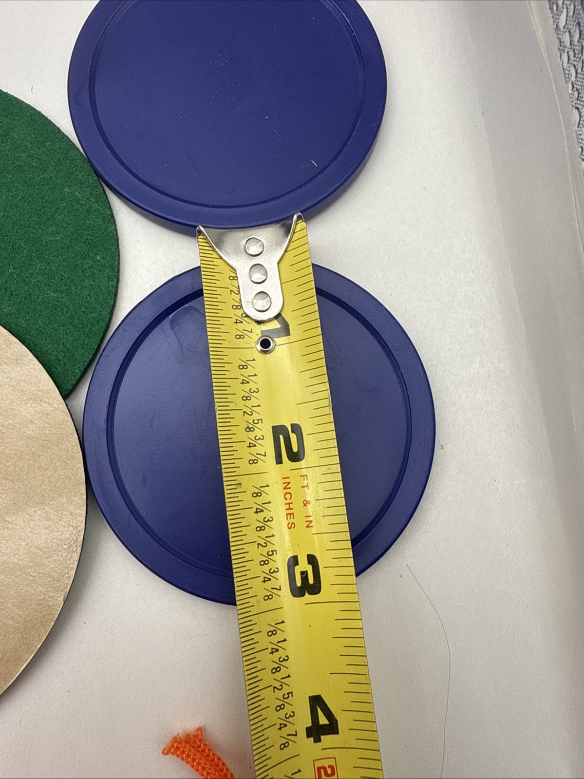 Air Hockey Pushers and Air Hockey Pucks, Goal Handles Paddles Accessories Blue..