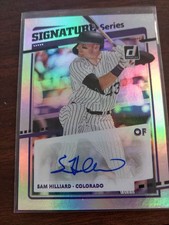 2020 Donruss Signature Series SAM HILLIARD AUTO ROOKIE #SS-SH