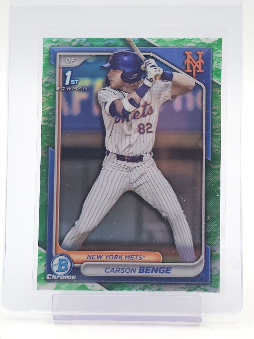 CARSON BENGE 2024 BOWMAN CHROME DRAFT 1ST LUNAR GLOW REFRACTOR Q0963