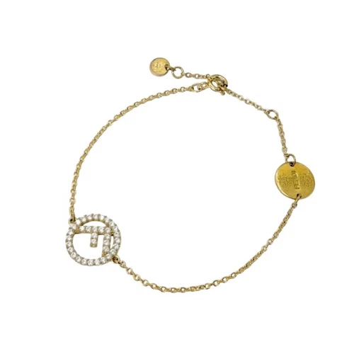 Bracciale FENDI F is strass oro usato0