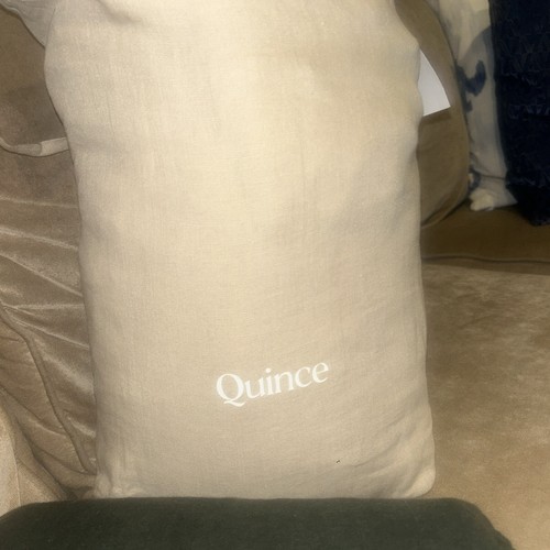 NWOT QUINCE EUROPEAN LINEN FULL QUEEN DUVET COVER SET Toffee - Picture 4 of 4