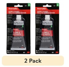2 PACK Bondo Glazing and Spot Putty, 00907ES, 4.5 oz, 1 Tube