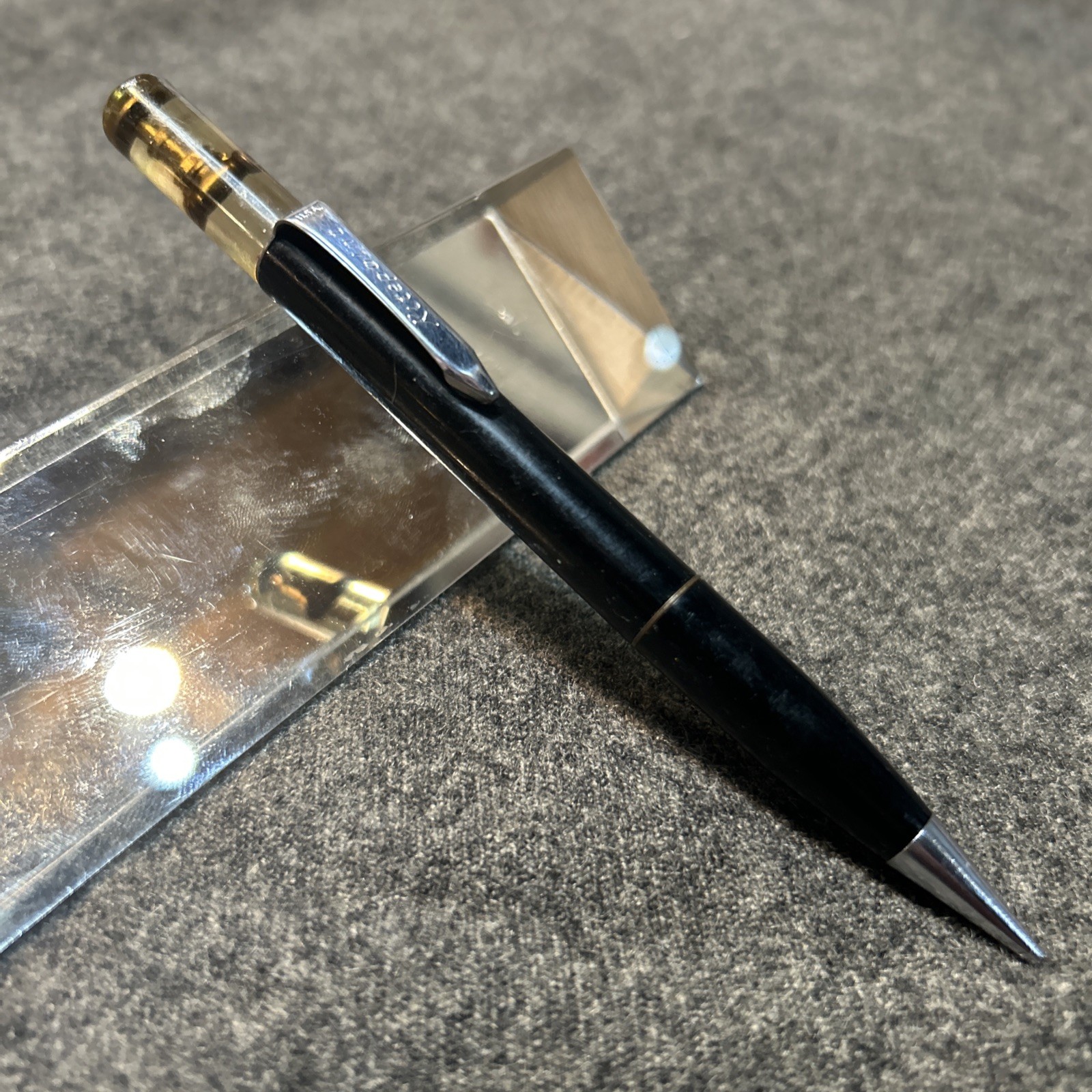 Vintage Water Oil Gas Valve Ritepoint  Floaty Black Mechanical Twist Pencil