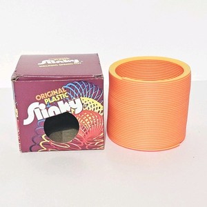 Vintage Original Plastic Slinky No. 110 Orange and Yellow James Industries USA