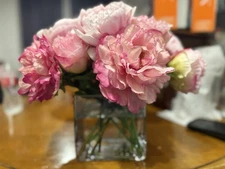 Pink Real Touch Peony Silk Drop In Bouquet NDI 