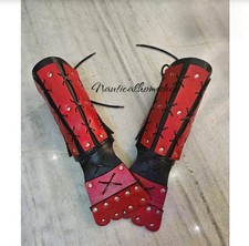 Medieval Knight Leather Bracers Ranger Roman Arm Guard Pair Cosplay Prop Collect