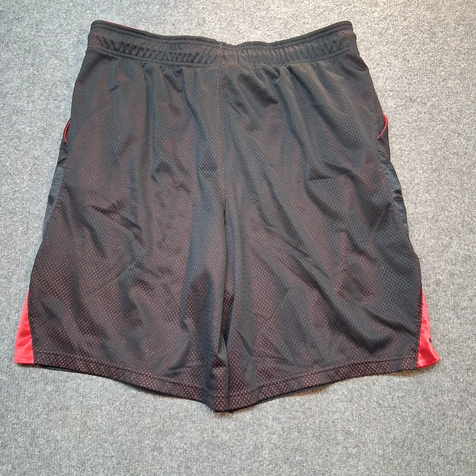 AND1 Malla Baloncesto Pantalones Cortos Hombre Grande NEGRO ROJO Cordón Foto 2 de 4