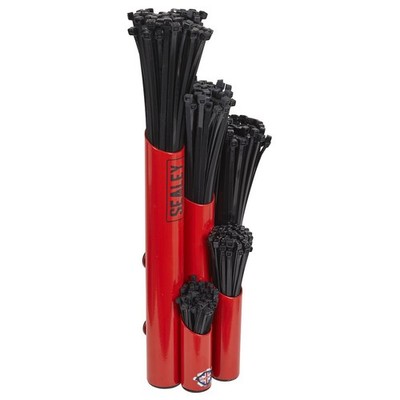 Sealey Large Magnetic Cable Tie Holder Red With 500 cable Ties APCTHRXL