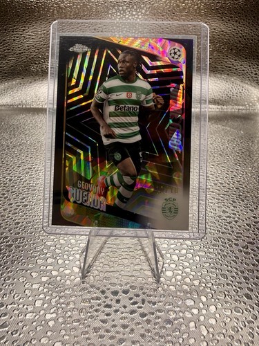 2025-26 Topps Chrome UEFA Sapphire Geovany Quenda Future Stars Black 10/10 🔥