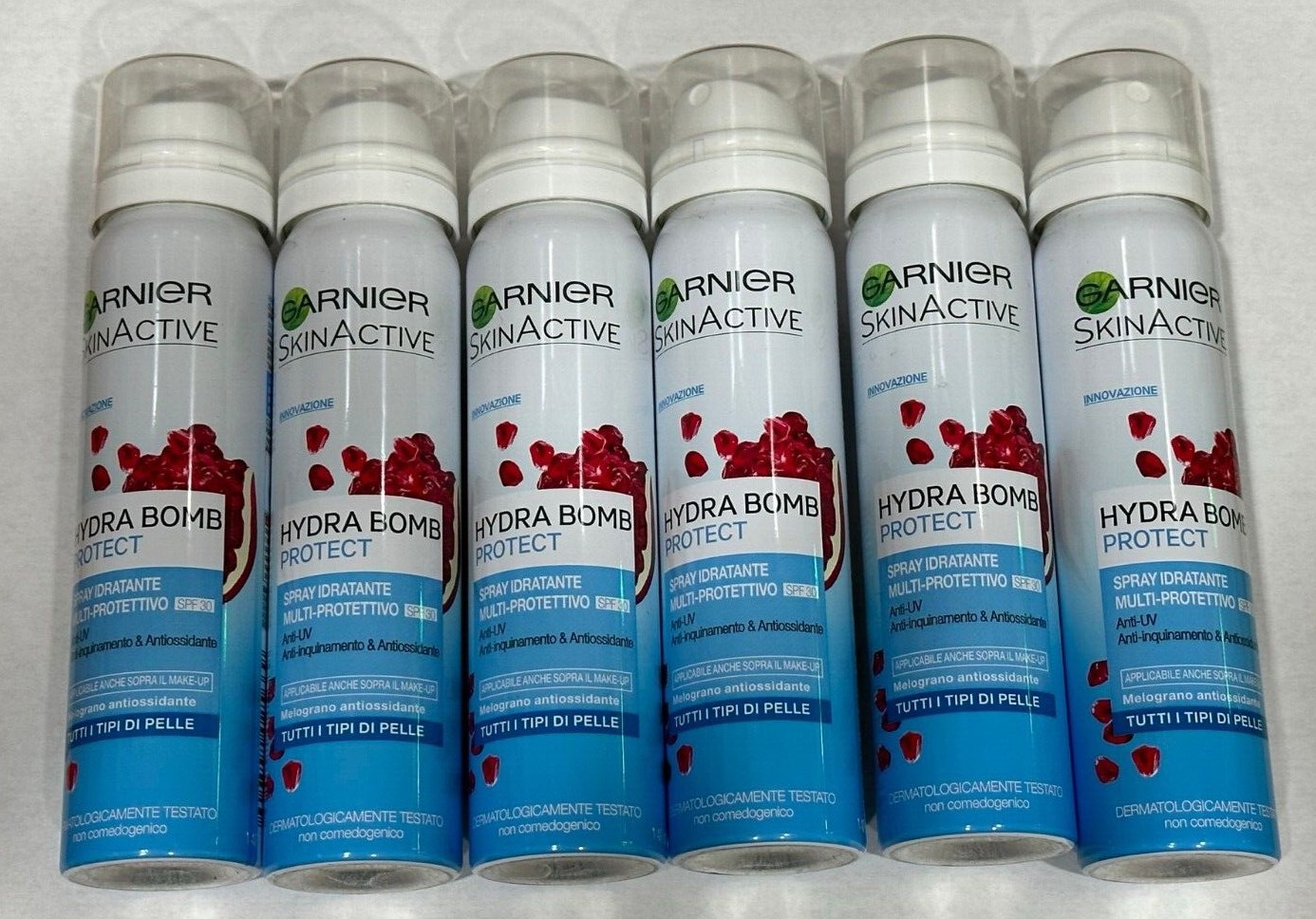Lot of 6 Garnier Skin Active Hydra Bomb Protect Spray SPF 30