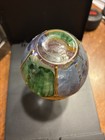 Murano Art Glass Perfume Bottle Hand- Painted  Flower Stopper Italy Vtg — photo 5