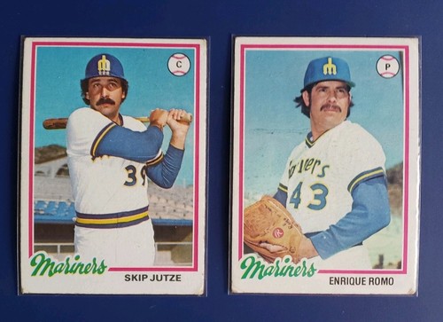 Mariners Skip Jutze/enrique Romo Topps 1978(2) Lot - Picture 1 of 2