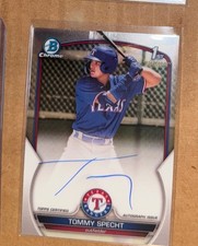 2023 Bowman Chrome Prospect 1st Bowman Autographs Tommy Specht Free Shipping!!