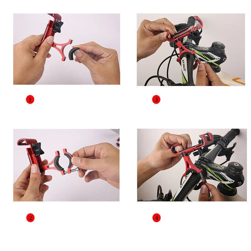 360&deg; Aluminum Motorcycle Bike Bicycle GPS Cell Phone Holder Handlebar Mount Lot