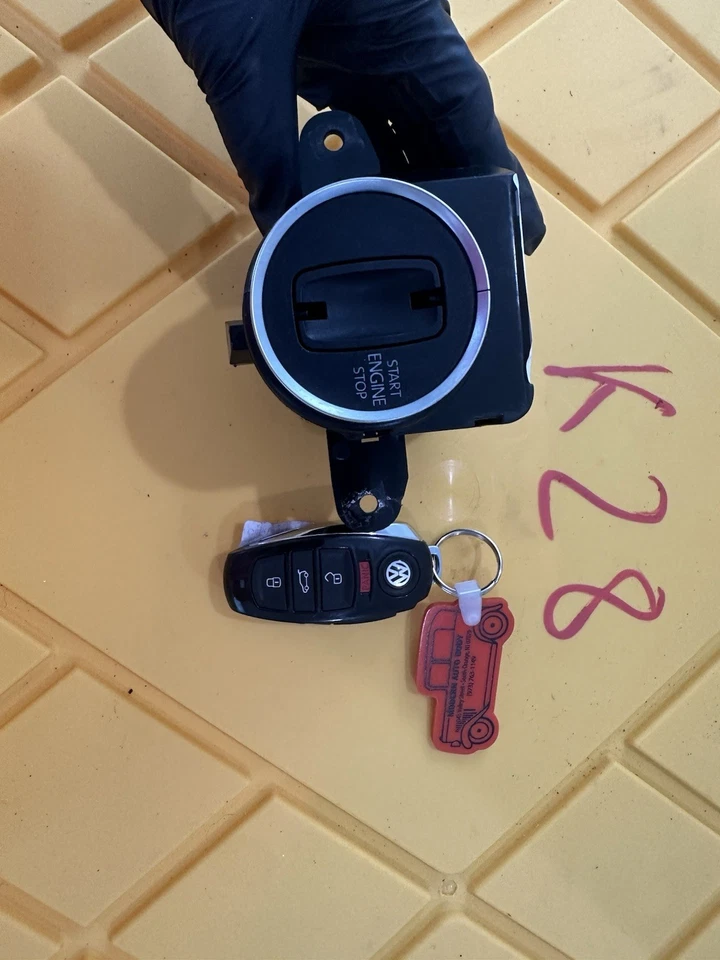 Unidad de módulo de interruptor de encendido de arranque del motor Volkswagen Touareg 2011-2017 7P6905843E Foto 2 de 4