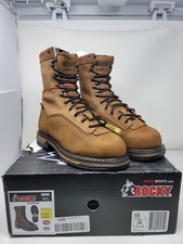 ROCKY IRONCLAD STEEL TOE WATERPROOF 8" WORK BOOTS 6698 Size 9M New