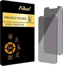 Ailun Privacy Screen Protector for iPhone 16e / 14 / 13 / Black