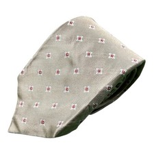 Barba Napoli Light Brown Floral Men’s AOP Silk Tie 4 Inch Width