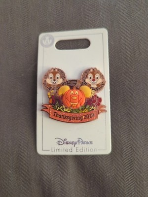 2020 Disney Chip N Dale Thanksgiving Pumpkin Mickey Ears Limited Edition Pin
