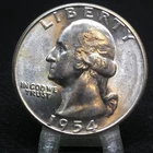 1954 S Washington Quarter BU Uncirculated Mint State 90% Silver 25c US Coin