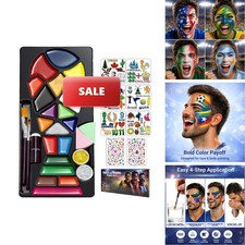 Jobsonslates Face Painting Kit Kids  Adults, 20 Colors Water Activated Face