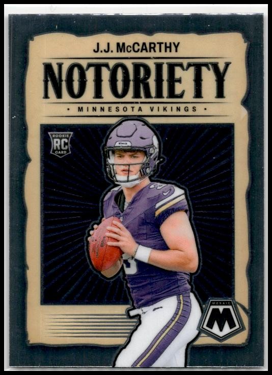 2024 Panini Mosaic Notoriety #21 J.J. McCarthy Minnesota Vikings