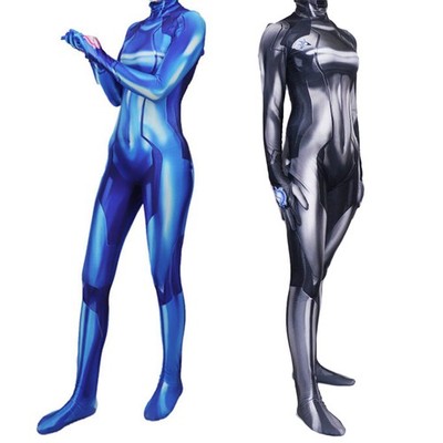 Anime Zero Aran Cosplay Bodysuit Zentai Costume Blue and Black