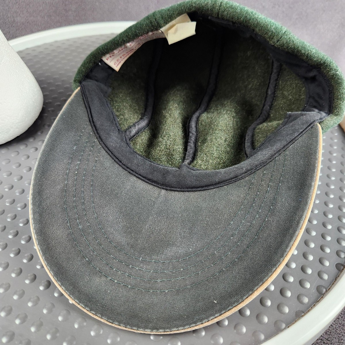 Vintage CC Filson Wool Duckbill Hat Cap Fitted Mens Large Green