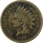 1860 Indian Head Cent F Fine Details Penny 1c Coin SKU:CP1163