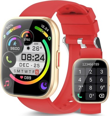 Smartwatch mit Telefonfunktion 1,85'' Fitnessuhr 112 Sportmodi Android iOS