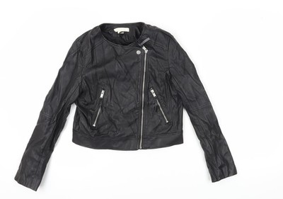 H&M Damen Motorradjacke schwarz Größe 10