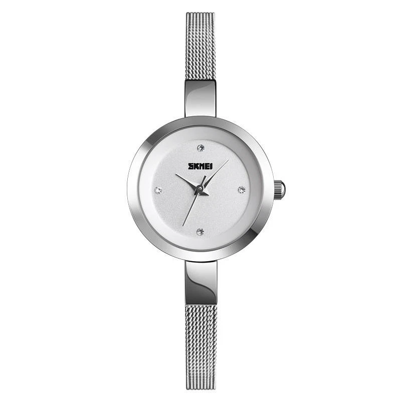 SKMEI 1390 Orologio casual da donna, cinturino in acciaio, orologio al quarzo le