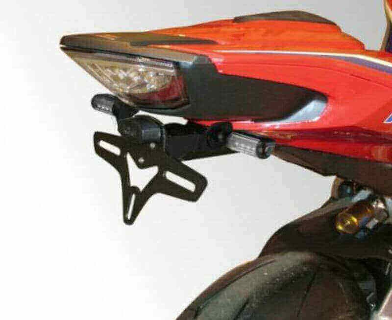Support de plaque R&G LP0220BK en aluminium avec éclairage LED pour CBR 1000 RR