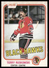 1981-82 O-Pee-Chee #62 Terry Ruskowski Chicago Blackhawks