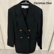 USED CHRISTIAN DIOR TAILORED DOUBLE-BREASTED JACKET WITH FOUR GOLD BUTTONS VE