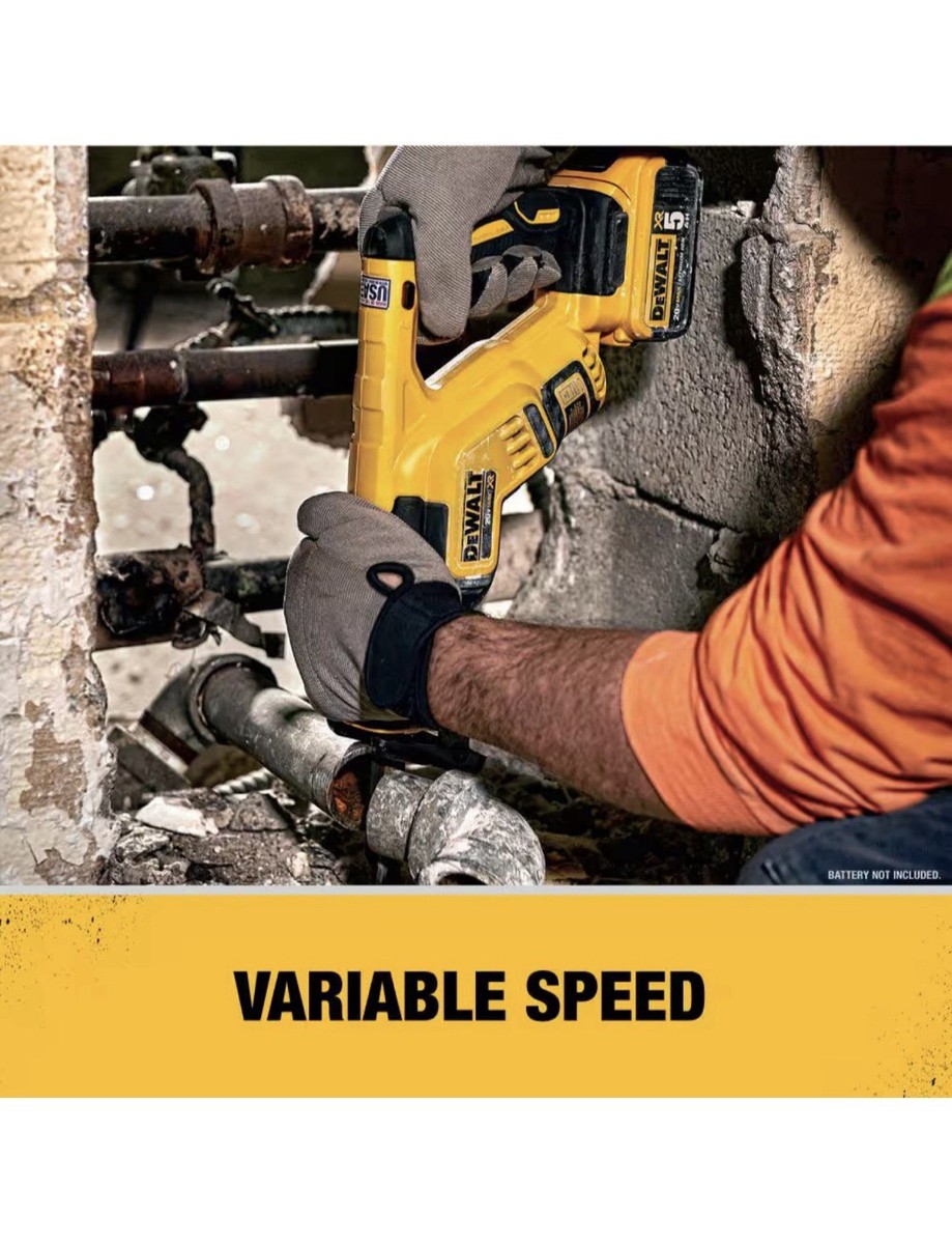 DEWALT DCS367B 20V MAX XR Compact Reciprocating Saw (Tool Only) - Brushless Motor, 2900 SPM