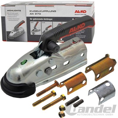 AL-KO AK 270 KUGELKUPPLUNG TRAILER ANHÄNGER bis 2700 kg SOFTDOCK ZUGMAUL 35-50mm