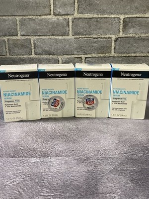 Neutrogena Hydro Boost+ Niacinamide Hydrating Face Serum, 1.0 fl oz Lot Of 4
