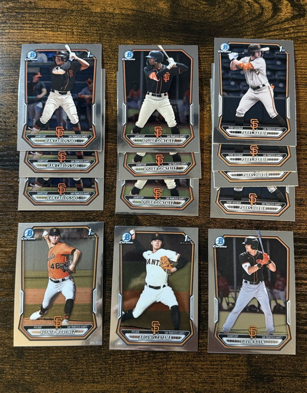 2026 Bowman Chrome 13-Card Lot San Francisco Giants Gonzalez Harber Sio 1st
