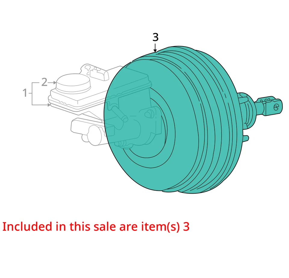 Lincoln LS 2002 potenciador de freno fabricante original MNXZJ Foto 2 de 3
