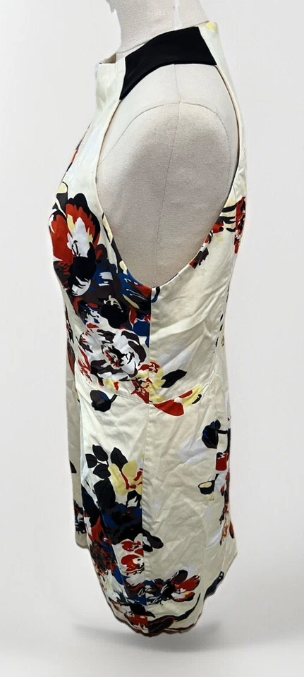 Beautiful Cue White Colourful Floral Halter Neck Dress-Workwear-Formal-Casual-12 - image 3 of 4