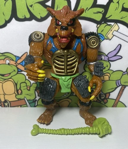 RAHZAR TMNT 1991 Vintage Action Figure W/ Staff Playmates Toys E3 999A
