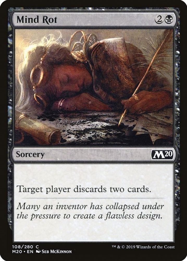 2019 Magic: The Gathering: Core Set 2020 - Mind Rot (#108, C, Near Mint)