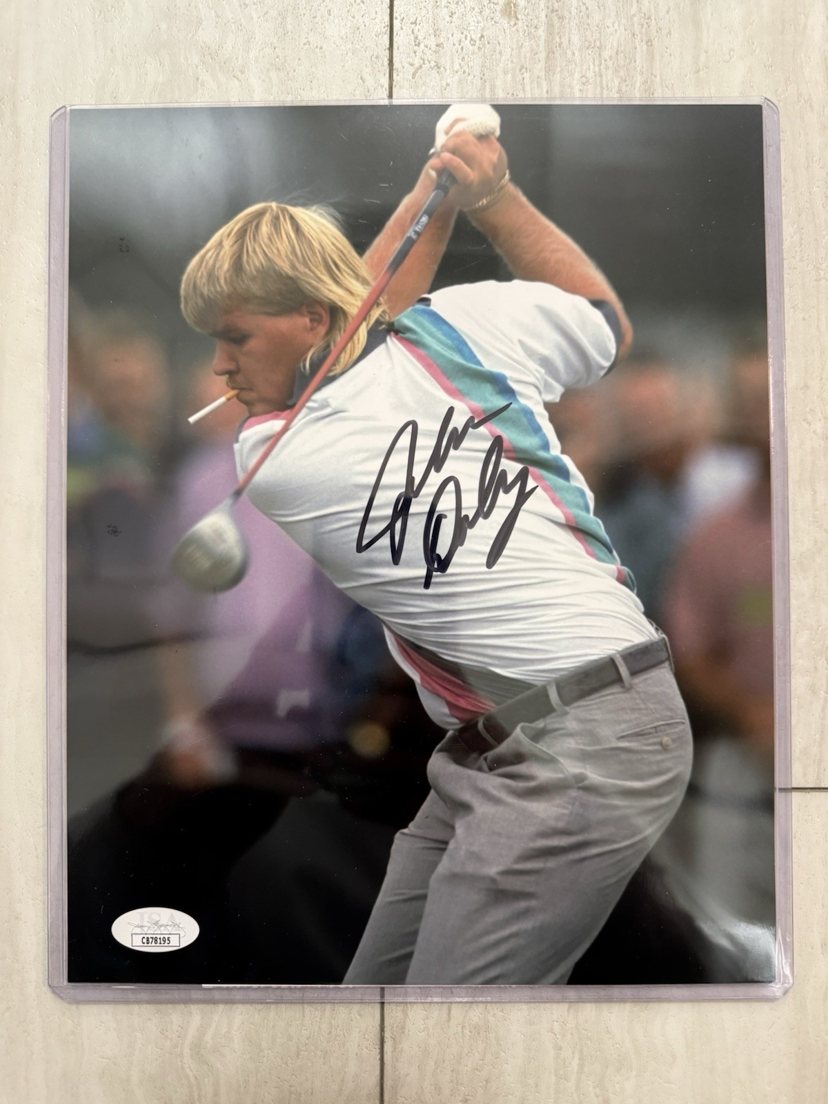 John Daly Autographed Signed SMOKING GOLF 8x10 PHOTO JSA COA LEGEND MASTERS 