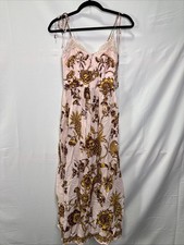 FARM Rio Tropical Pink Laces Midi Dress Size XS with Damaged Tag