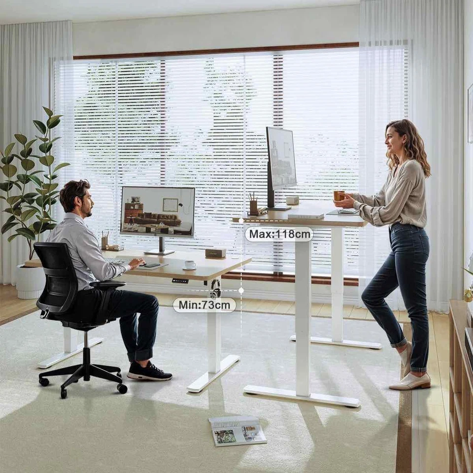 Computertisch Höhenverstellbar Schreibtisch 180x80cm Elektrischer Tisch Memory - Bild 3 von 4